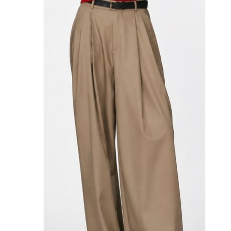 【おすすめ】2タックバレルレッグワイドパンツ
