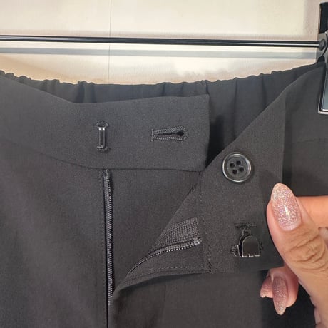 バックゴム センタープレスセミフレアパンツ