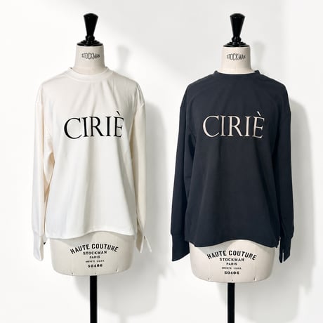 【9月14日13時オーダー〆切】    CIRIE ロゴプリントロングスリーブトップス