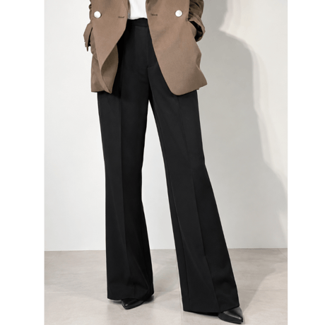 バックゴム センタープレスセミフレアパンツ