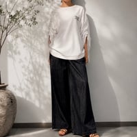 袖シャーリングデザインTシャツ