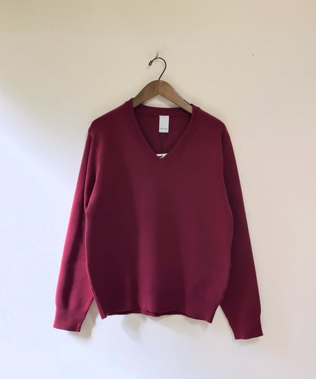 CasperJohn スムースVネックニット 001
