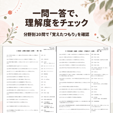 不妊治療の基礎がわかる 要点まとめ＋問題集（全101ページ)