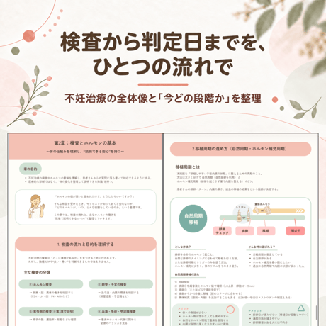セラピストのための不妊治療の教科書｜検査・薬・採卵・移植を一冊で【PDF・全47ページ】