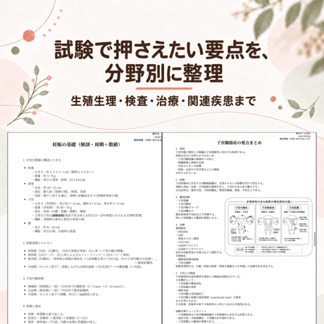不妊治療の基礎がわかる 要点まとめ＋問題集（全101ページ)