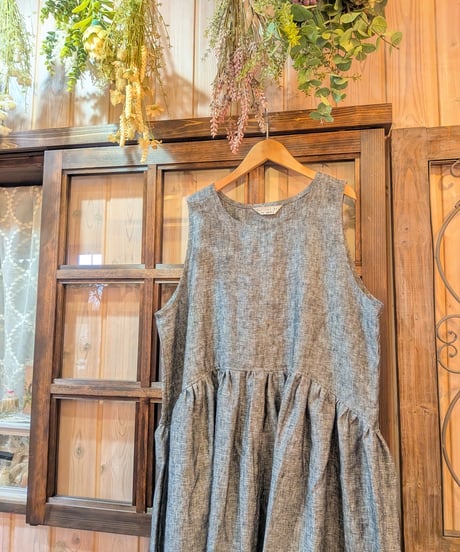 Natural ky. リネンシャンブレーワンピ