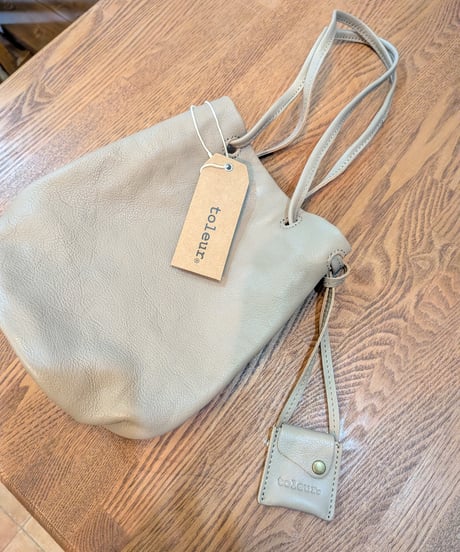 toleur 本革バッグ　グレーベージュ