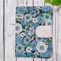 神社仏閣巡りをもっと楽しく♬御朱印帳ケース☆IC22白と青の花園☆2冊入る