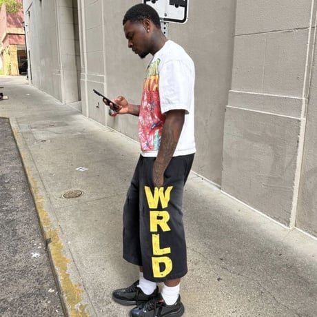 WICK SWEAT SHORTS (BLACK N YELLOW)