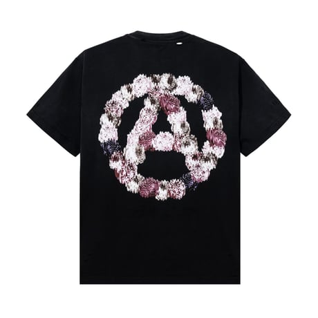 KOSUKE KAWAMURA FLOWER ANARCHY TREATED TEE BLACK