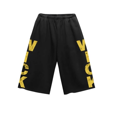 WICK SWEAT SHORTS (BLACK N YELLOW)