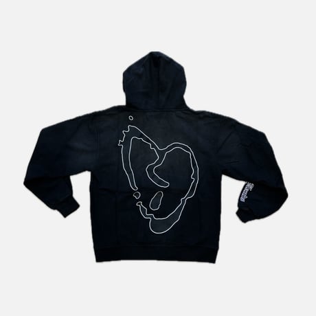 X LIGHTNING HEARTBREAK HOODIE TREATED BLACK/WHITE