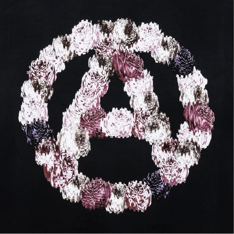 KOSUKE KAWAMURA FLOWER ANARCHY TREATED TEE BLACK