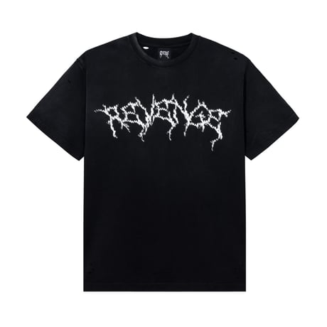 KOSUKE KAWAMURA FLOWER ANARCHY TREATED TEE BLACK