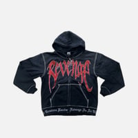 X KILL CONTRAST STITCH ZIP BLACK/RED
