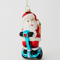 ガラスオーナメント　スクーターサンタ／ORNAMENT GLASS SCOOTER SANTA