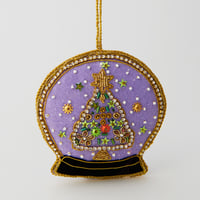 ビーズオーナメント　スノーグローブ　ブルー／ORNAMENT BEADS SNOW GLOBE BLUE