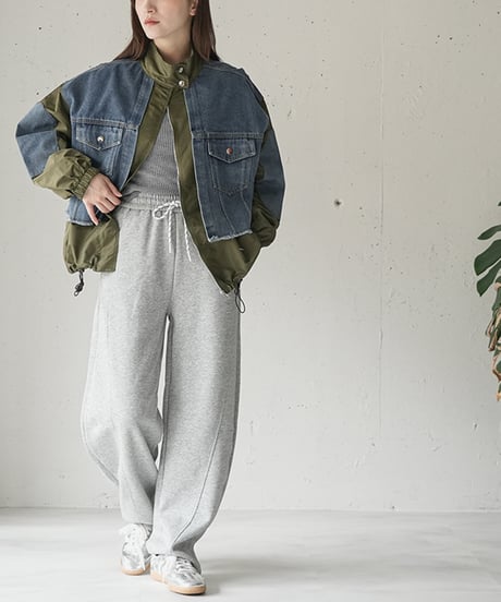 デニム切替ミリタリージャケット
