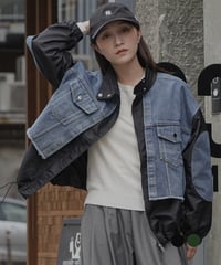 デニム切替ミリタリージャケット