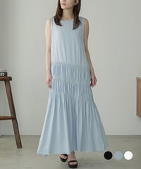 アシンメトリーシャーリングワンピース