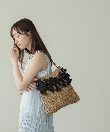 リボンジュートバッグ