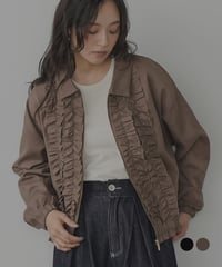 フロントフリルジップアップブルゾン