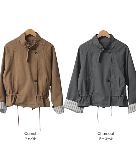 2WAY裾ギャザーショートトレンチコート