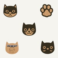 うちのねこ　ブローチ
