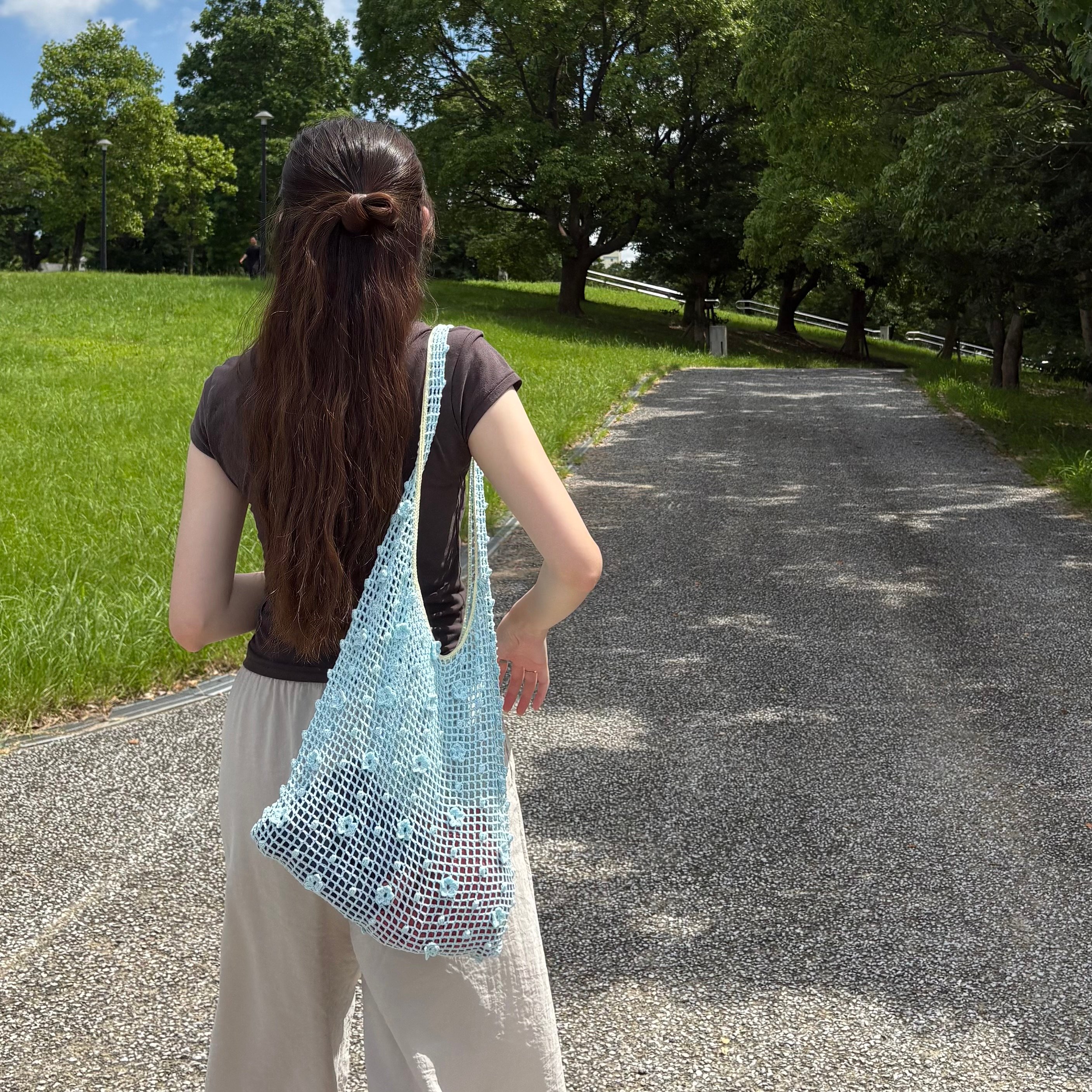 編み図のみ：Bloom Mesh Bag (ブルームメッシュバッグ) | natsuki knit.