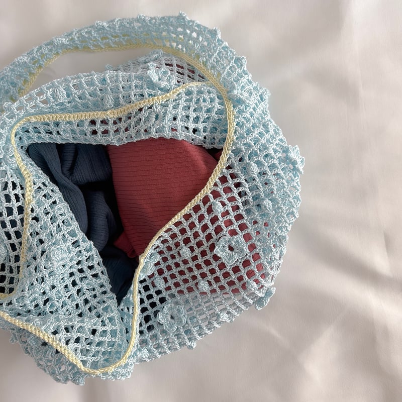 編み図のみ：Bloom Mesh Bag (ブルームメッシュバッグ) | natsuki knit.