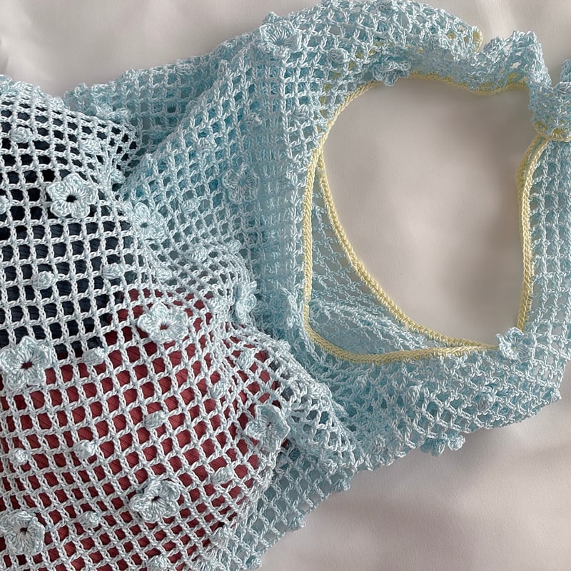 編み図のみ：Bloom Mesh Bag (ブルームメッシュバッグ) | natsuki knit.