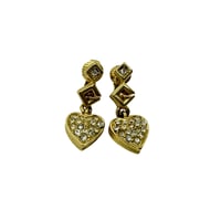 80-90's "GIVENCHY" Rhinestone ♡ Earring