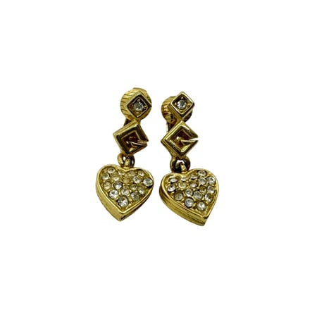 80-90's "GIVENCHY" Rhinestone ♡ Earring