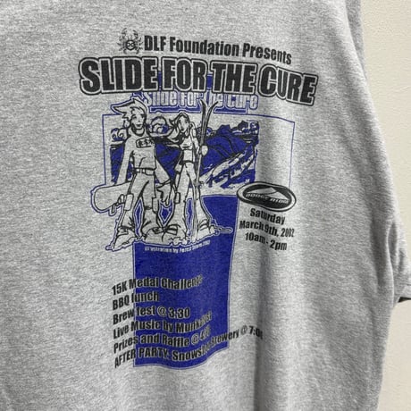 NHS(90s) / SLIDE FOR THE CURE 2002 RINGER TEE(XL) USA製