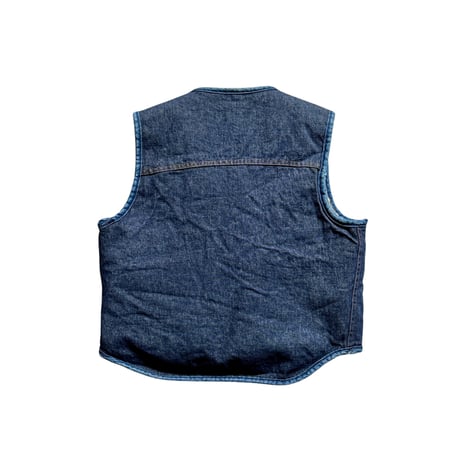 70's "carhartt" Denim Boa Vest(L)