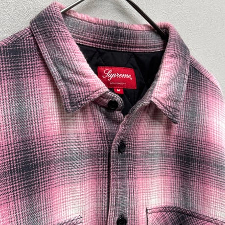 Supreme(16AW) / QUILTED SHADOW PLAID SHIRT(M)