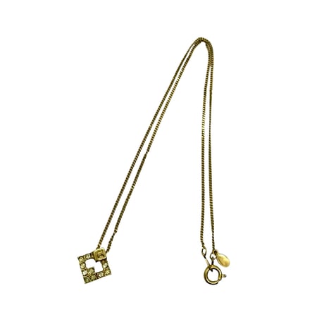 80-90's "GIVENCHY" Rhinestone G Necklace