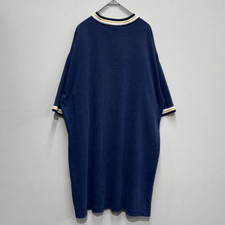 VANS(90s) / EMBROIDERY LOGO RINGER TEE(L) USA製