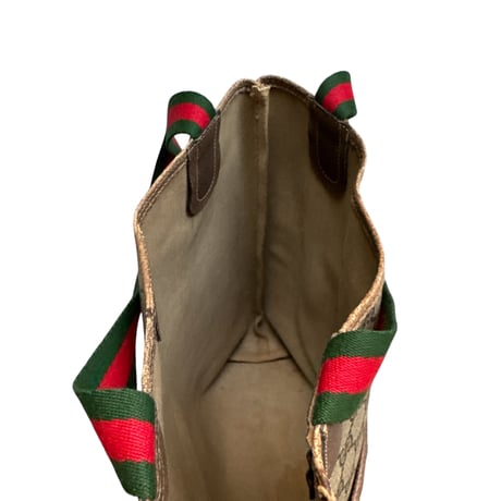 70-80's "GUCCI" Web Stripe Tote Bag