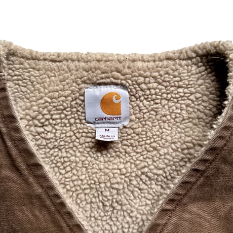 00's "carhartt" Duck Boa Vest(M)