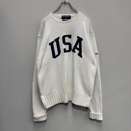 POLO SPORT(90s) / USA KNIT SWEATER(M)
