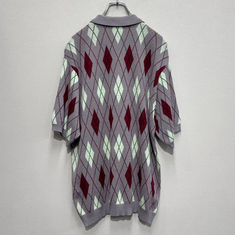 SUPREME(21AW) / ARGYLE ZIP POLO(L)