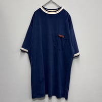 VANS(90s) / EMBROIDERY LOGO RINGER TEE(L) USA製