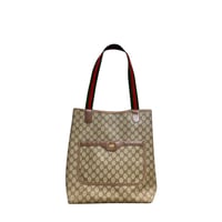 70-80's "GUCCI" Web Stripe Tote Bag