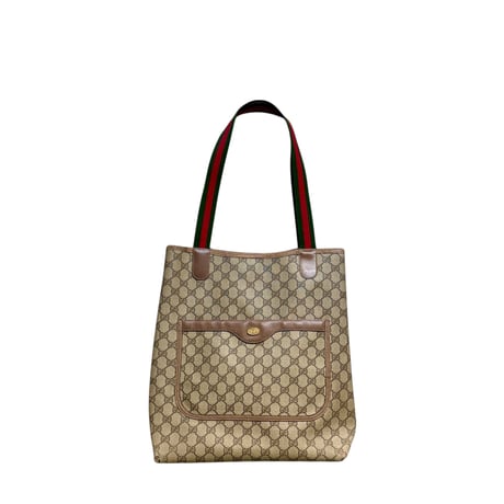 70-80's "GUCCI" Web Stripe Tote Bag