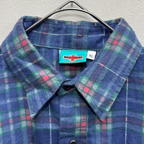 INDEPENDENT(90s) / PRINT FLANNEL(XL) / USA製