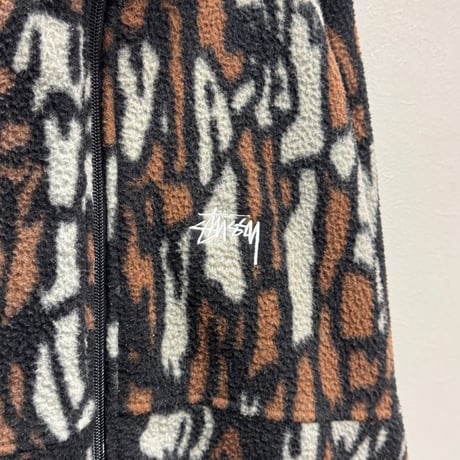 STUSSY / TREE BARK FLEECE JACKET(M)