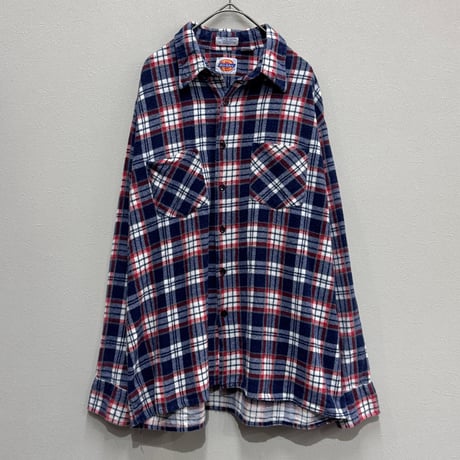 Dickies(80s) / PRINT FLANNEL SHIRT(L)