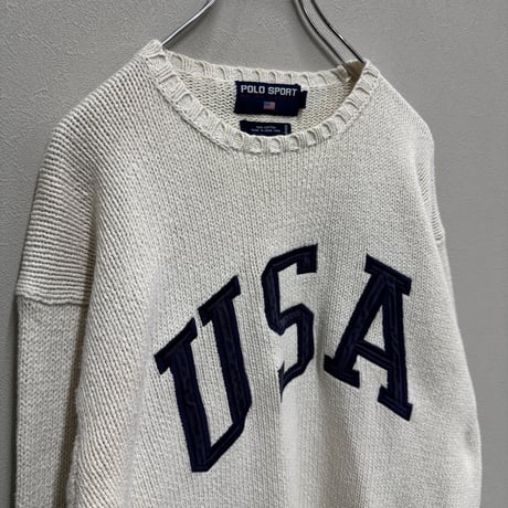 POLO SPORT(90s) / USA KNIT SWEATER(M)