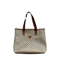 60-70's "GUCCI PLUS" GG PLUS PVC Tote Bag